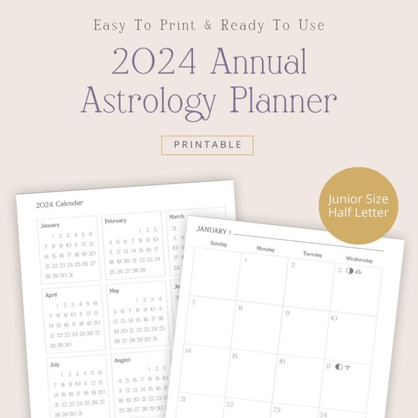 Dated astrology planner printable