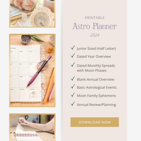 Dated astrology planner printable